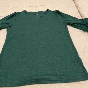 Green 3/4 Sleeve Top